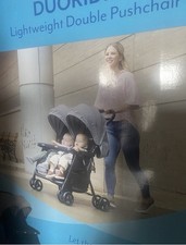 New Boxed Graco Duo Rider Double Stroller Side By Side Black/grey
