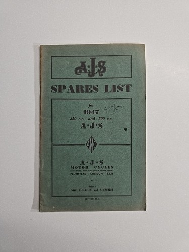 1947 spares list for 350 - , cc