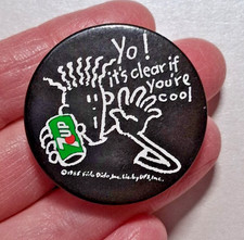 Vintage 7up pin badge - badge, 'yo