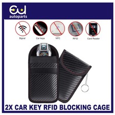 RFID BLOCKING CAGE 2X CAR KEY SIGNAL BLOCKER FARADAY POUCH CASE FOB KEYLESS