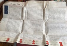 Sussex 1805  Vellum Deed Indenture 8 Wax Seals Friendly Society Hart-Markwick 