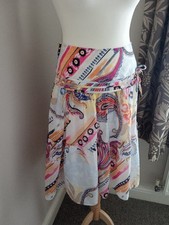 Mexx Boho Gypsy Desigual Style Cotton Skirt Ladies Size 12