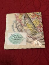 VTG MULBERRY DECOUPAGE TISSUE PAPER 20 SHEETS 9×9 HAND MADE.