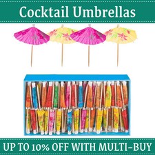 50/144pcs Paper Cocktail Umbrellas Birthday Party Drink Decorations Accessories