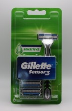 Gillette Sensor 3 Sensitive Razor Blades razors for men 6 Blades plus Handle