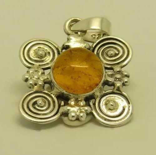 Beautiful silver pendant - silver, with
