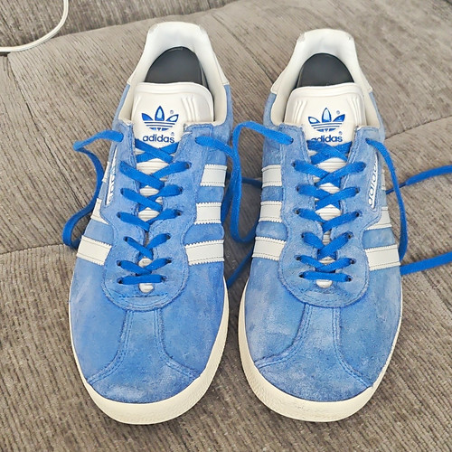 Adidas gazelle blue white - adidas, blue/white