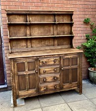 Antique Ercol Welsh Dresser Storage Cabinet Furniture