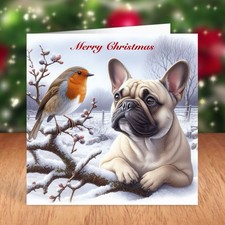 French Bulldog Dog Christmas Card