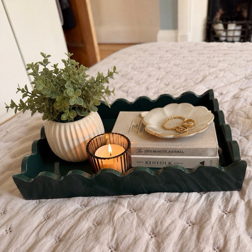 Dark green glossy wood - dark,