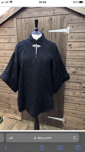Black mohair and - and, wool