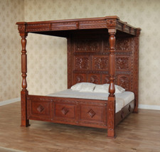 Mahogany Four Poster Bed Hand