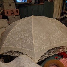 River island Cream coloured laced top ladies umbrella for protection from sun 