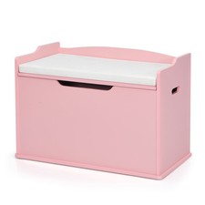 Large Capacity Storage Box Wooden Toy Box-Pink