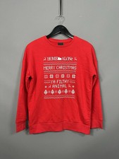 HOME ALONE CHRISTMAS Jumper - Size UK8 - Red - Great Condition - Women’s