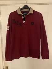 Eden Park Rugby Sweater England Rose #8 Burgundy Large The Stoop Long Sleeves