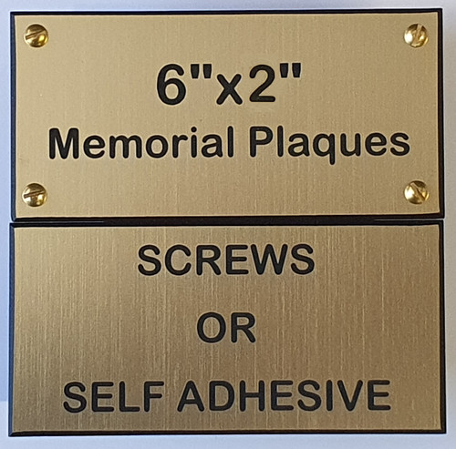 Engraved memorial plaque brass - plaque,