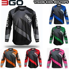 Kids Motocross Jersey Off Road MX Tops 3GO Cub Quad Dirt Bike Kart Race Shirts