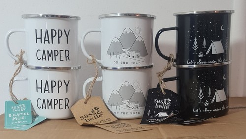 Camping mug set enamel - camping,