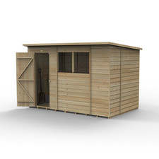 Beckwood 10x6 Wooden Pent Shed 2 Windows Pressure Treated 25yr Guarantee