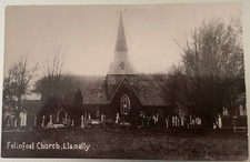 FELINFOEL PARISH CHURCH LLANELLY 1915 JOHN DAVIES REAL PHOTO POSTCARD