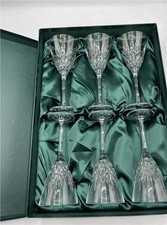 Set of 6 Boxed Thomas Webb Crystal Wine Glass Set