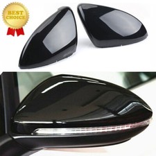 Gloss Black Wing Mirror Cover Caps Casing For VW Golf Mk7 Mk7.5 R GTI 2014-2018
