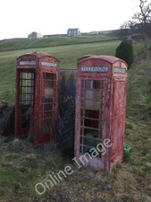Photo 6x4 Press button B Nenthead Good old red telephone boxes in the gar c2011