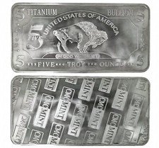 5oz Titanium Bar Ingot Buffalo