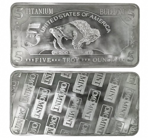 5oz titanium bar ingot buffalo - 5oz,