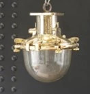 Salvaged brass pendant - salvaged,