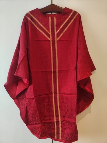 Semi gothic red chasuble - chasuble, /