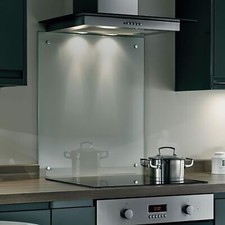 Clear glass kitchen splashback - kitchen,