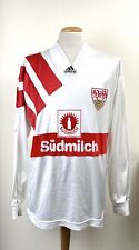 VINTAGE VFB STUTTGART 1993 ADIDAS MATCH ISSUE LONG SLEEVE SHIRT No.8 WORN