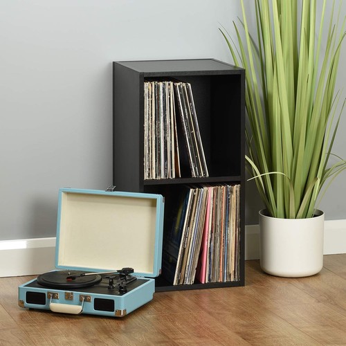 Sleek black vinyl record - black,