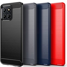 For Honor X6B / X6C Case Carbon Fibre Silicone Shockproof ARMOUR Gel Phone Cover