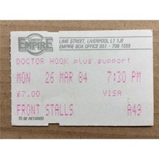 DR HOOK LIVERPOOL EMPIRE TICKET STUB - MARCH 26 1984 UK