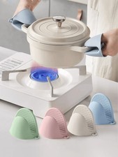 2pcs Silicone Heat Resistant Gloves Pinch Oven Mitts Anti Scalding Non Slip