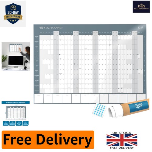 2027 laminated wall planner - a2,