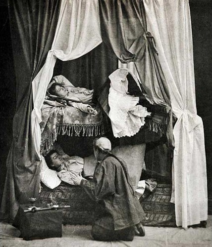 Chinese opium smokers 1890 - opium,