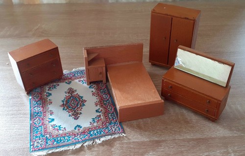 Vintage wooden dolls house - wooden,