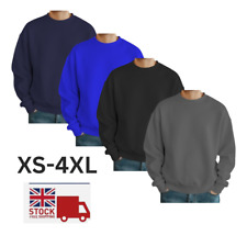 Mens UK Sweatshirt Heavy Blend Crew Neck Plain Jumper Pullover Top Quality
