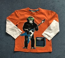 Duck and Dodge Orange Boys Monkey T-shirt 5yrs