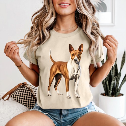 Basenji dog portrait womens - basenji,
