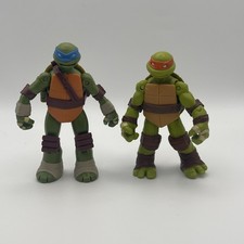 2012/3 Playmates TMNT Ninja Turtle Michelangelo & Leonardo 4” Action Figures #20