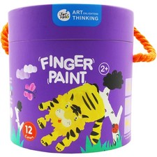 Finger Paint Set 12 Colour Washable Non-Toxic with Carry Case