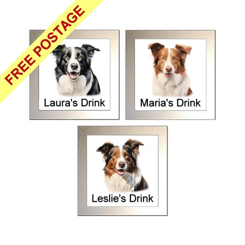 Personalised border collie dog - personalised,