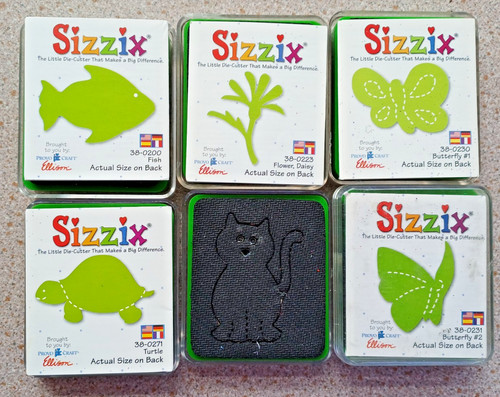 Sizzix green die cutters - cutters,