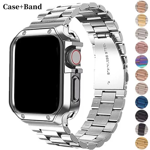 Metal strap case for apple - metal, +