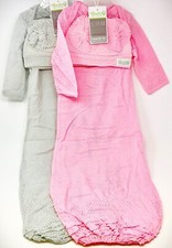 Woombie air sleeper Organic Cotton 2 gowns pink &ray  12-18 mo 20+ lbs w/hat